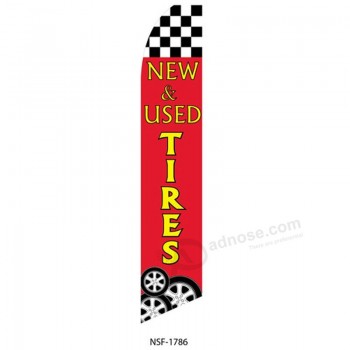 New & Used Tires Feather Flag with high quality