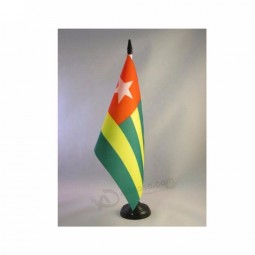 zijde bedrukking 68d polyester togo land tafel vlag