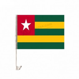 Custom size Car flag with flagpole polyester falg Togo Car windows flag