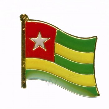 Togo country flag lapel pin