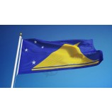 スローストック映像のビデオで手を振るトケラウ諸島の旗