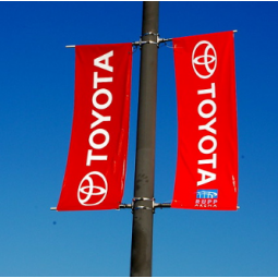 Printed Toyota Logo Street Pole Flag Banner for Advertising