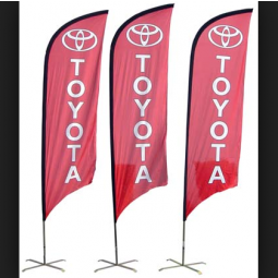 Promo Toyota logo advertising swooper flags custom