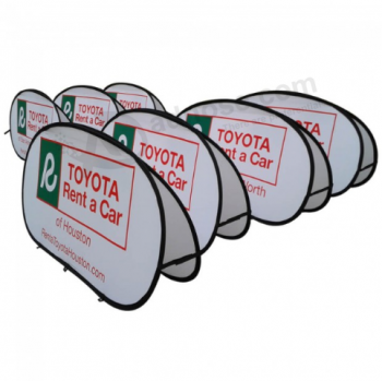 Outdoor oval horizontal Pop up A frame Toyota advertising banners