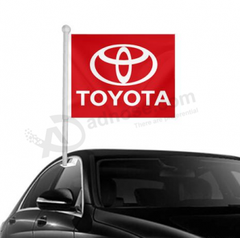 カスタム印刷ニットポリエステルトヨタ車の窓の旗