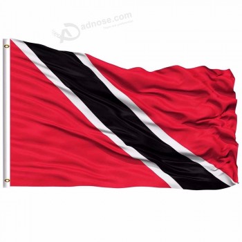 2019 Trinidad en Tobago vlag 3x5 FT 90x150cm banner 100d polyester aangepaste vlag metalen doorvoertule