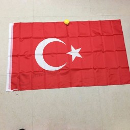 Wholesale Top Quality Polyester Printed Punch Country National Turkey Flag