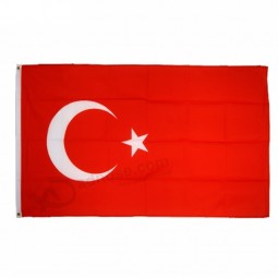 Grommets Nylon Header 3x5ft Printed National Turkey flag