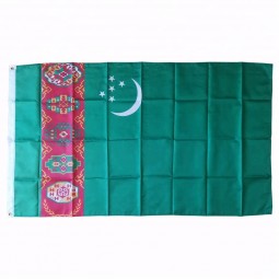 Digital Printing 3x5ft Large Turkmenistan country flag banner