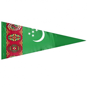 卸売ポリエステルトルクメニスタン三角形旗布旗バナー