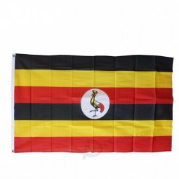 Novelty one piece uganda flag with double hemming