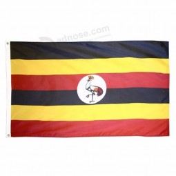 Hot Selling Flags Custom Screen Printed 3x5ft Big Flag Polyester National Uganda  Flag