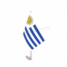 Cheap outdoor national Uruguay car window flag