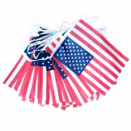 Custom national bunting America string flag for sales