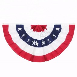 USA Pleated Fan Flag American US Bunting Flag Patriotic Stars Stripes for national day