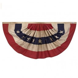 Bunting Banner, Antiqued Striped Full Fan Bunting