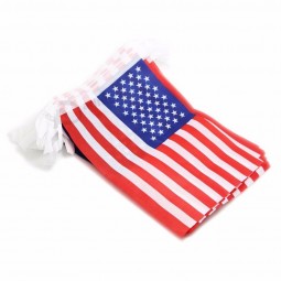 American Flag Buntings Polyester Fabric Country Bunting USA String Flags