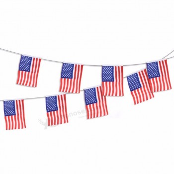 custom string american flag bunting for decoration