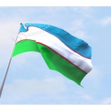 Uzbekistan Flag Fabric 100% Polyester Large National Flags Sale