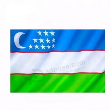 cheap silk printing Uzbekistan hand held car flag for election
