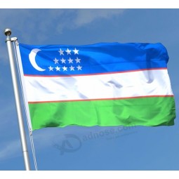 Custom wholesale Central Asia States nation Uzbekistan country flag