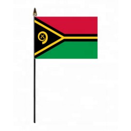 High quality Vanuatu hand waving flag Vanuatu hand held flag pole holder