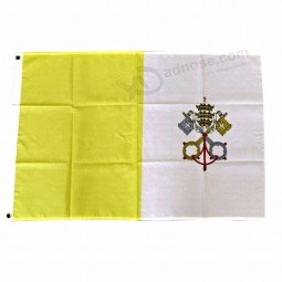 High Quality 3x5 FT 90X150CM 100D Polyester Banner Custom Vatican City Country National Flag