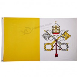 Super Knit Polyester Vatican Flag, 3 by 5-Feet