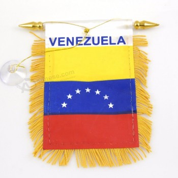 Polyester Venezuela National car hanging mirror flag