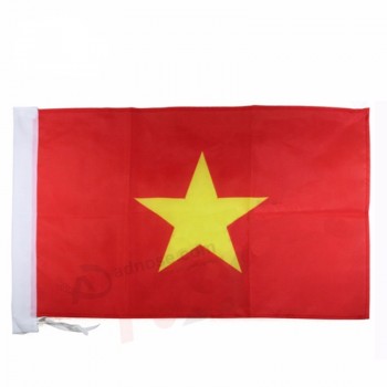 75D polyester 3 * 5ft vietnam vliegende nationale vlaggen hand vlag autoraam vlag