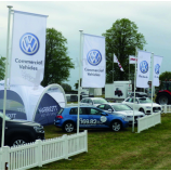 Rectangle Volkswagen Logo Pole Banner Custom Logo Volkswagen Banner