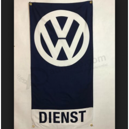 custom printing polyester volkswagen logo reclamebanner