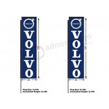 Volvo Automotive Swooper Boomer Rectangular Flag, Kit with 15' Pole and Ground Spike, 3'w x 12'h Flag, Full Color, 2 Kits