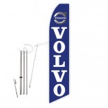 volvo (синий) флаг пера super novo - в комплекте с 15-футовым комплектом и шипами на земле