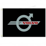 Home King Volvo Black Flags Banner 3X5FT 100% Polyester,Canvas Head with Metal Grommet