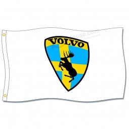 Volvo Flags 3X5FT 100% Polyester,Canvas Head with Metal Grommet