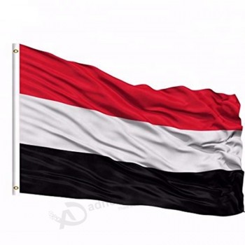 Red white black stripe custom Yemen national flag