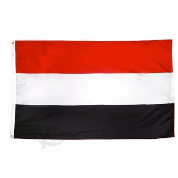 赤白黒ポリエステル生地トップ評価イエメン3x5ポリエステル旗