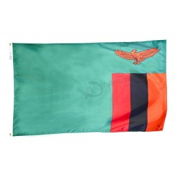 Zambia vlag 3x5 ft. nylon zonnewering Nyl-Glo 100%