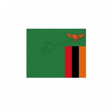 fabriek directe verkoop aangepaste logo zambia vlag bandana vierkante sjaal