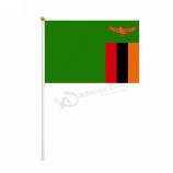 Fanny design TOP SALE Zambia national hand flag