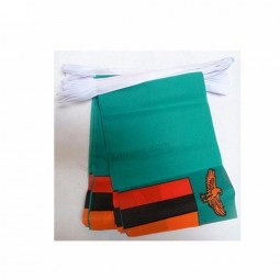 Good Price Silk  Printing Custom Design Zambia Bunting Flag