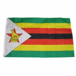 Digital Printing Polyester Zimbabwe National Banner Flag