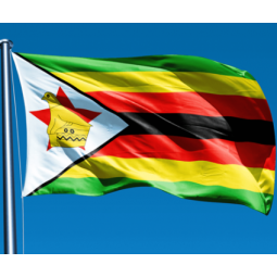 90 x 150cm De vlag van Zimbabwe hoge kwaliteit nationale vlaggen van Zimbabwe