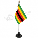 Office Small Size Polyester Zimbabwe Desk Table Flag