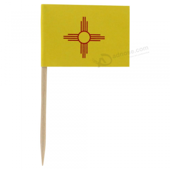 Best selling birch wood banner advertising toothpick flag