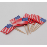 Promotional decorative cupcake flag picks wood toothpicks