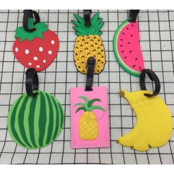 fruitbagage Tag leuke creatieve silicagel koffer Tag boarding tags naam ID adres Tel houder label reisaccessoires