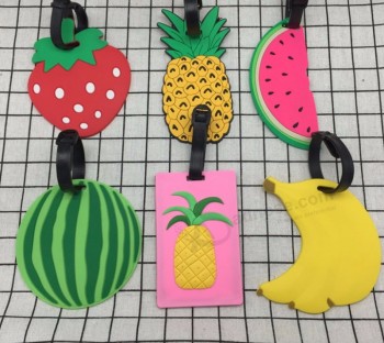 fruitbagage Tag leuke creatieve silicagel koffer Tag boarding tags naam ID adres Tel houder label reisaccessoires