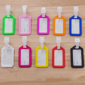 Classic Plastic Luggage Tag Travel Suitcase Baggage Travel Bag Mixproof Boarding Tag Address Label Name ID Tags 6 Colors Holder
